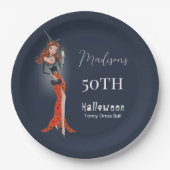 ハロウィーン50歳の誕生日パーティー ペーパープレート (正面)
