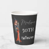 ハロウィーン50th女性の誕生日パーティー 紙コップ (正面)