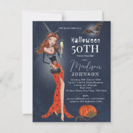 ハロウィーン50th誕生日パーティー招待状 招待状