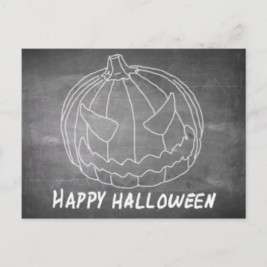 ハロウィーン6の黒板の外観のためのパンプキン シーズンポストカード (正面)