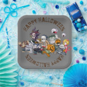 ハロウィーン9インチスクエア紙プレート ペーパープレート (パーティー)