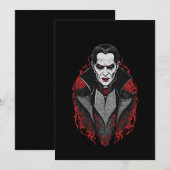 ハロウィーン9ヴァンパイアb怖い怪物ホラー， 招待状 (正面/裏面)