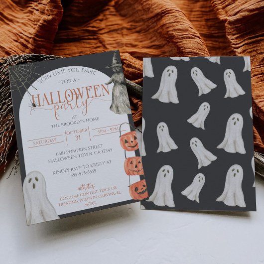 ハロウィーン90sエステティックパーティの招待状 招待状