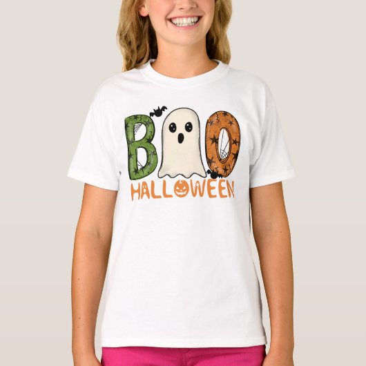 ハロウィーン おばけ キッズ Tシャツ (正面)
