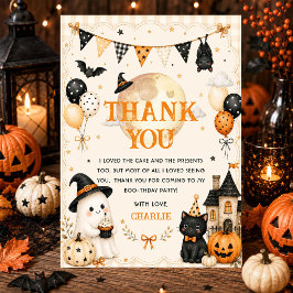ハロウィーン おばけ スプーキー お誕生日パーティー サンキューカード