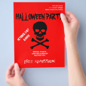 ハロウィーン おばけ ドクロ パーティー 案内 フライヤー (手)