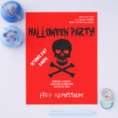 ハロウィーン おばけ ドクロ パーティー 案内 フライヤー (シングル)