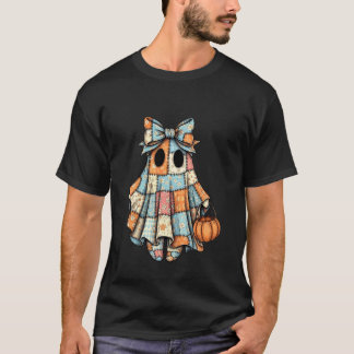 ハロウィーン おばけ パッチワーク スプーキー シーズン トリック オア トリート Tシャツ