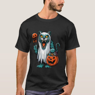 ハロウィーン おばけ ヒョウ柄 スケアリースイーツバッグ 2 Tシャツ
