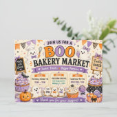 ハロウィーン おばけ ベーカリー マーケット バックセール 招待状 (スタンド正面)
