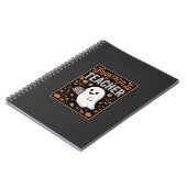 ハロウィーン おばけ 先生 スプタクラ デザイン 1 ノートブック (左側)