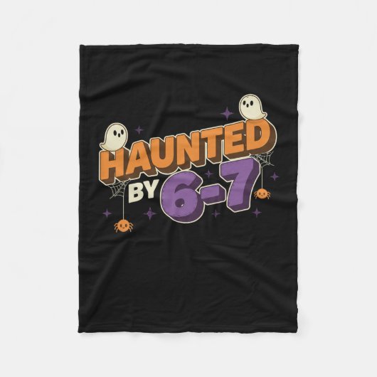 ハロウィーン おばけ 67 シックス セブン ミーム 1 (18)  フリースブランケット (正面)