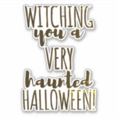 ハロウィーン – おもしろい引用文 シール (正面)