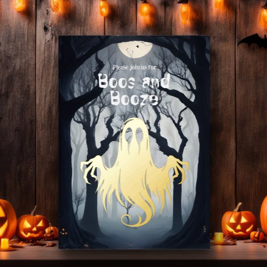 ハロウィーン お化けと酒のハロウィンパーティー 箔招待状