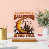 ハロウィーン お化け屋敷 三日月 バ アクリルサイン (ウェディング)