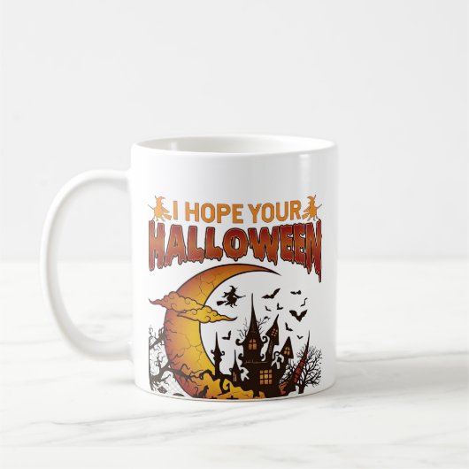 ハロウィーン お化け屋敷 三日月 バ コーヒーマグカップ (左)