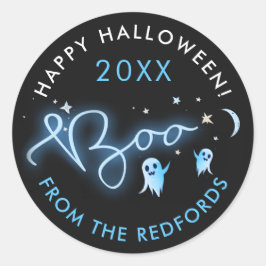 ハロウィーン お化け ゴースト 夜 ハロウィンパーティー ラウンドシール