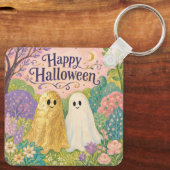 ハロウィーン お化け 花畑 キーホルダー (裏面)