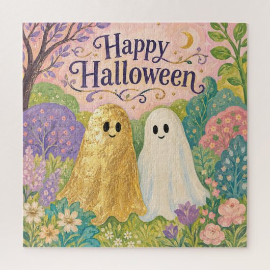 ハロウィーン お化け 花畑 ジグソーパズル (縦)
