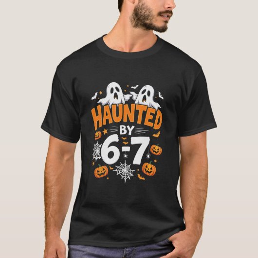 ハロウィーン お化け 67 シックス セブン ミーム 1 (20)  Tシャツ (正面)