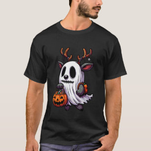 ハロウィーン お菓子入れ 鹿 おばけ スケアリー Tシャツ