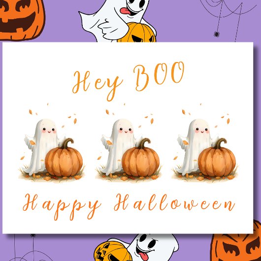 ハロウィーン かぼちゃ おばけ ポストカード