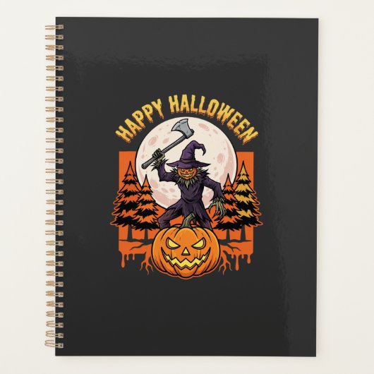 ハロウィーン かぼちゃ スケアクロウ ベクター プランナー手帳 (正面)