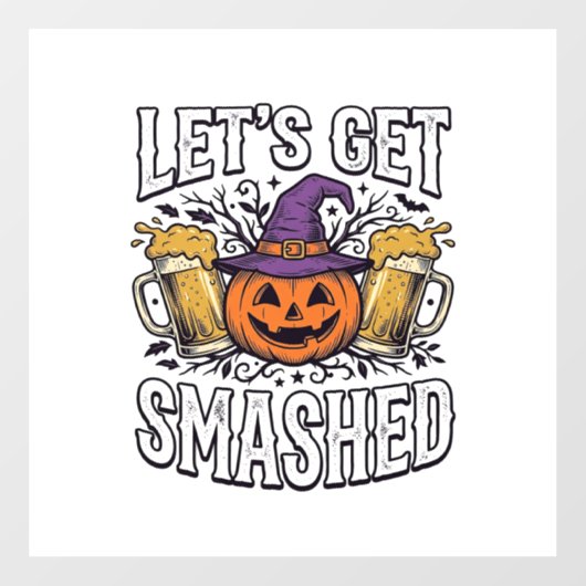 ハロウィーン かぼちゃ ビール ウィンドウサイン (シート)