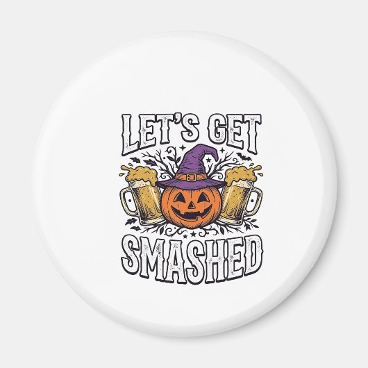 ハロウィーン かぼちゃ ビール マグネット (正面)