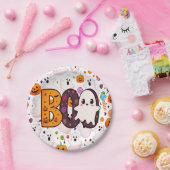 ハロウィーン かわいいおばけ ペーパープレート (パーティー)