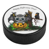 ハロウィーン、かわいいこうもり、レイヴンを待つ アイスホッケーパック (3/4)