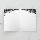 ハロウィーン、かわいいこうもり、レイヴンを待つ カード (内部)