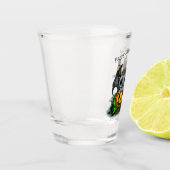 ハロウィーン、かわいいこうもり、レイヴンを待つ ショットグラス (左)