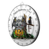 ハロウィーン、かわいいこうもり、レイヴンを待つ ダーツボード (正面右)