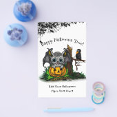 ハロウィーン、かわいいこうもり、レイヴンを待つ チラシ (シングル)