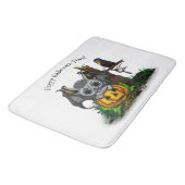 ハロウィーン、かわいいこうもり、レイヴンを待つ バスマット (アングル)