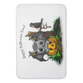 ハロウィーン、かわいいこうもり、レイヴンを待つ バスマット (正面縦)