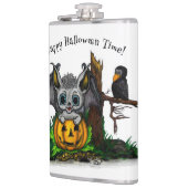 ハロウィーン、かわいいこうもり、レイヴンを待つ フラスク (左)