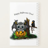 ハロウィーン、かわいいこうもり、レイヴンを待つ プランナー手帳 (裏面)