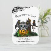 ハロウィーン、かわいいこうもり、レイヴンを待つ プログラム (スタンド正面)