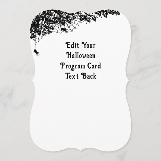 ハロウィーン、かわいいこうもり、レイヴンを待つ プログラム (裏面)