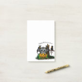 ハロウィーン、かわいいこうもり、レイヴンを待つ ポストイット (デスク上)