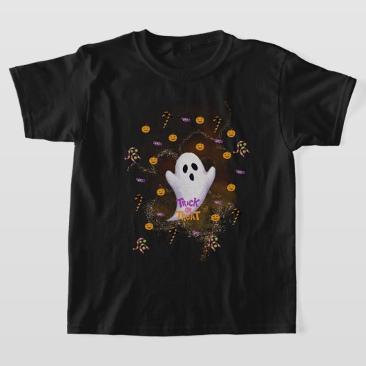 ハロウィーン – かわいいブー Tシャツ (レイダウン)