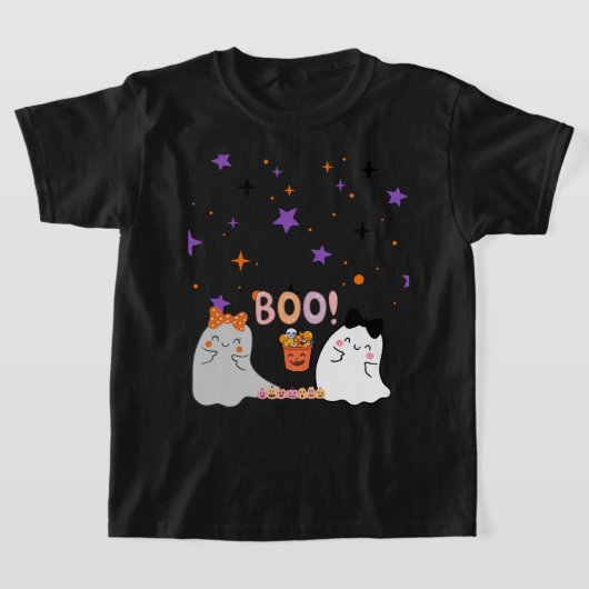 ハロウィーン – かわいいブー Tシャツ (レイダウン)