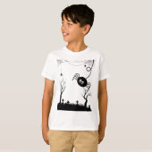 ハロウィーン – かわいいブー Tシャツ (正面フル)