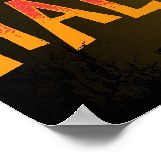 ハロウィーン、かわいいホラーブグラフィック ポスター (角)