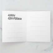 ハロウィーン：かわいい幽霊とカボチャ家族 カード (内部)