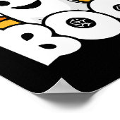 ハロウィーン – かわいい幽霊ウィッチ – ブー – おもしろいハロー ポスター (角)