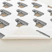 ハロウィーン，かわいい幽霊グレー，トリックまたはトリートブー シェルパブランケット (3/4)