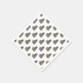 ハロウィーン，かわいい幽霊グレー，トリックまたはトリートブー スタンダードカクテルナプキン (角)